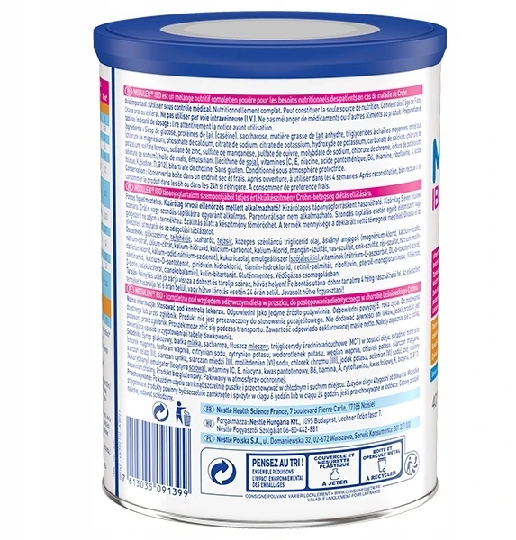 Nestle MODULEN IBD visavertė dieta sergant L-C sindromu nuo 5 metų 400 gramų