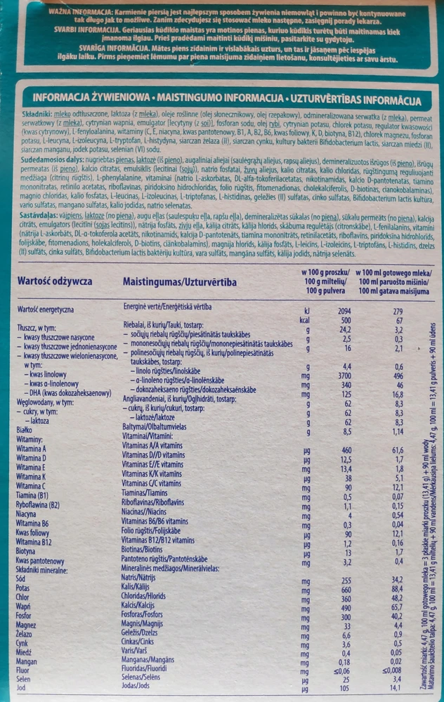 Nestle Pradinio maitinimo pieno mišinys NAN OPTIPRO 2, vaikams nuo 6 mėnesių amžiaus, 650 g
