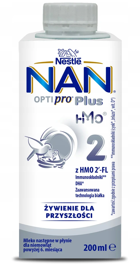 Nestlé NAN OPTIPRO Plus 2 Milk Next 200ml nuo 6m+ Paruoštas gerti