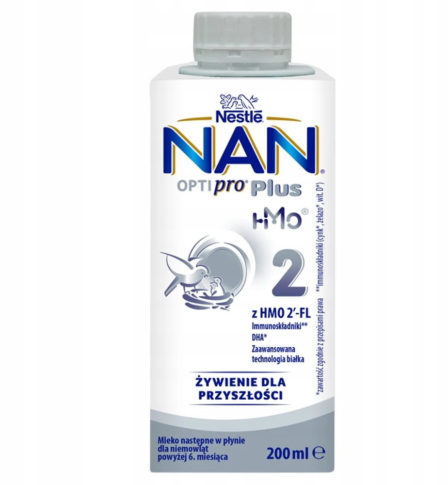 Nestlé NAN OPTIPRO Plus 2 Milk Next 200ml nuo 6m+ Paruoštas gerti