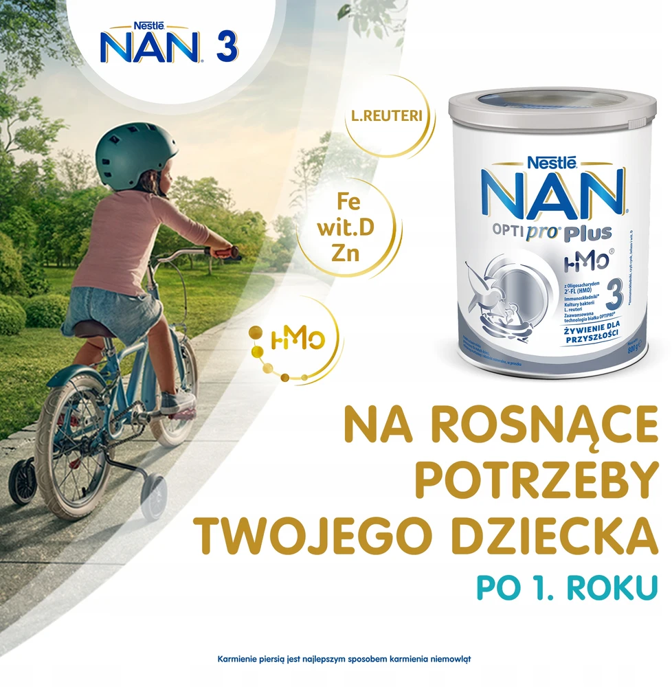 Nestle Pieno miinys vaikams NAN OPTIPRO® Plus HM-0® 3. Nuo 1 metu, 800g