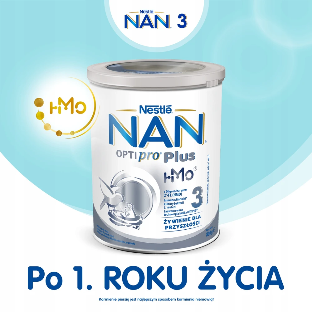 Nestle Pieno miinys vaikams NAN OPTIPRO® Plus HM-0® 3. Nuo 1 metu, 800g