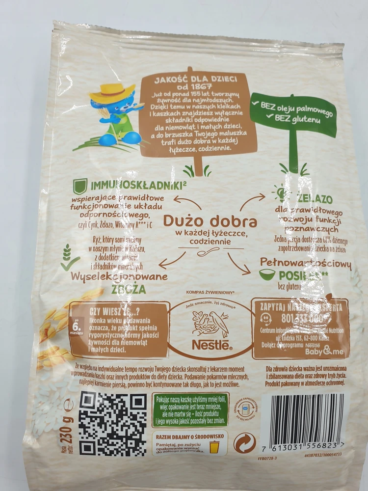 NESTLE PIENO IR RYŽIŲ BRAKŠČIŲ košė 230 g