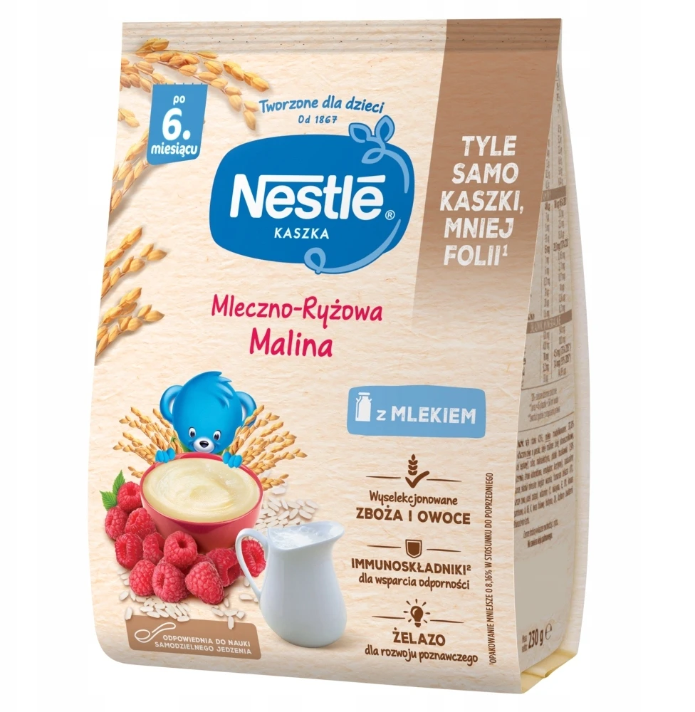 Nestlé Pieno ir ryžių košės aviečių 230g