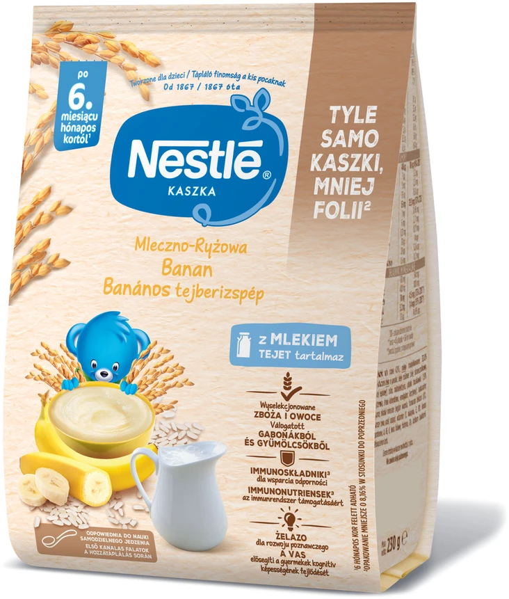 Nestlé pieno ir ryžių košės bananai 230g