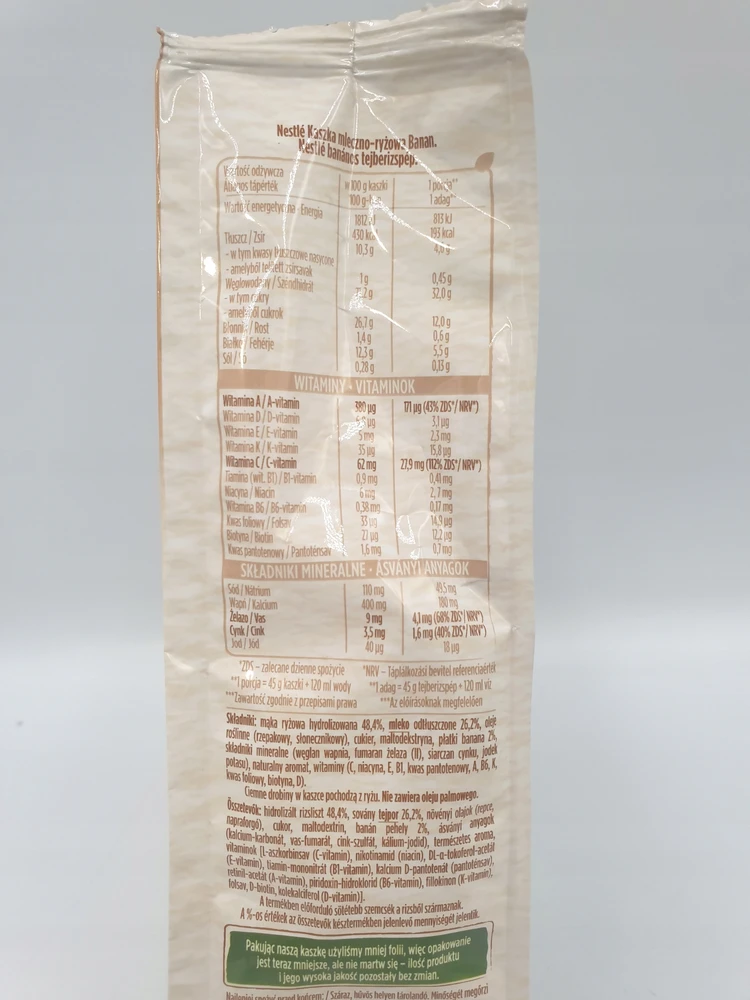 NESTLE pieno ir ryžių košės bananas po 6 mėnesių 230g