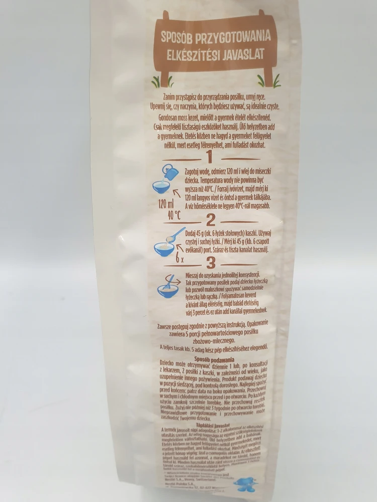 NESTLE pieno ir ryžių košės bananas po 6 mėnesių 230g