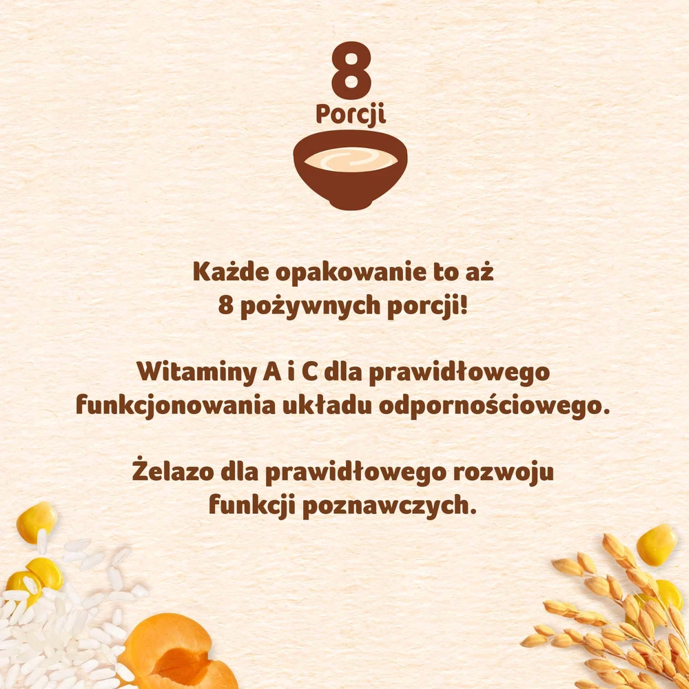 Nestlé Proste Zboża Ryžių ir kukurūzų košės abrikosai po 6 mėnesių 144 g