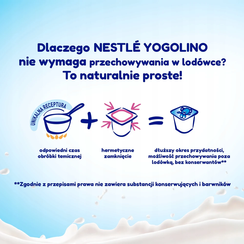 Nestlé Yogolino pieno ir vaisių desertas, braškės po 6 mėnesių 400g