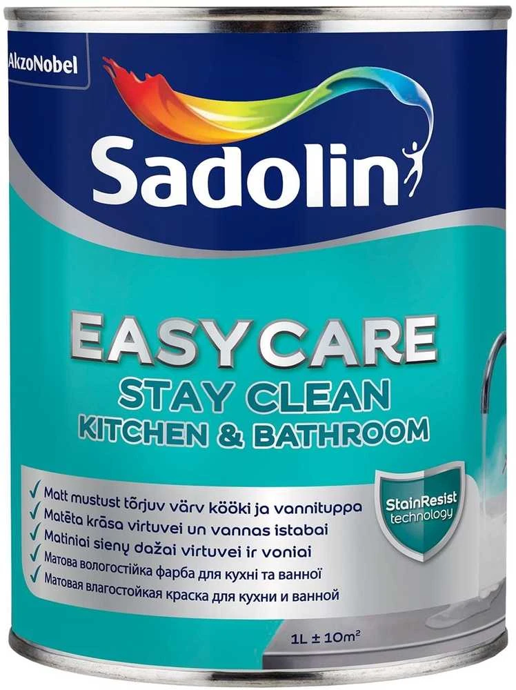 Nešvarumus atstumiantys sienų dažai SADOLIN EASYCARE KITCHEN&BATHROOM, matiniai, BC bazė, 0,93 l
