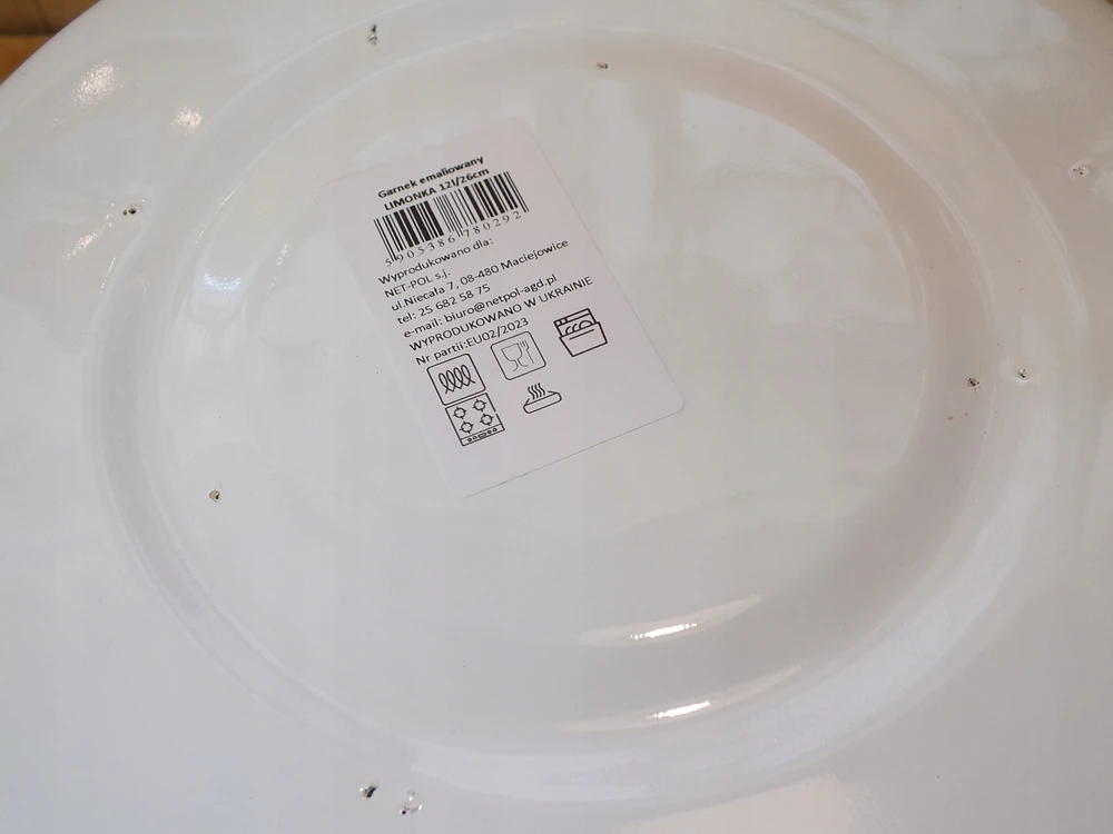 Net Pol Emalio puodas 26cm 12L su kalkėmis