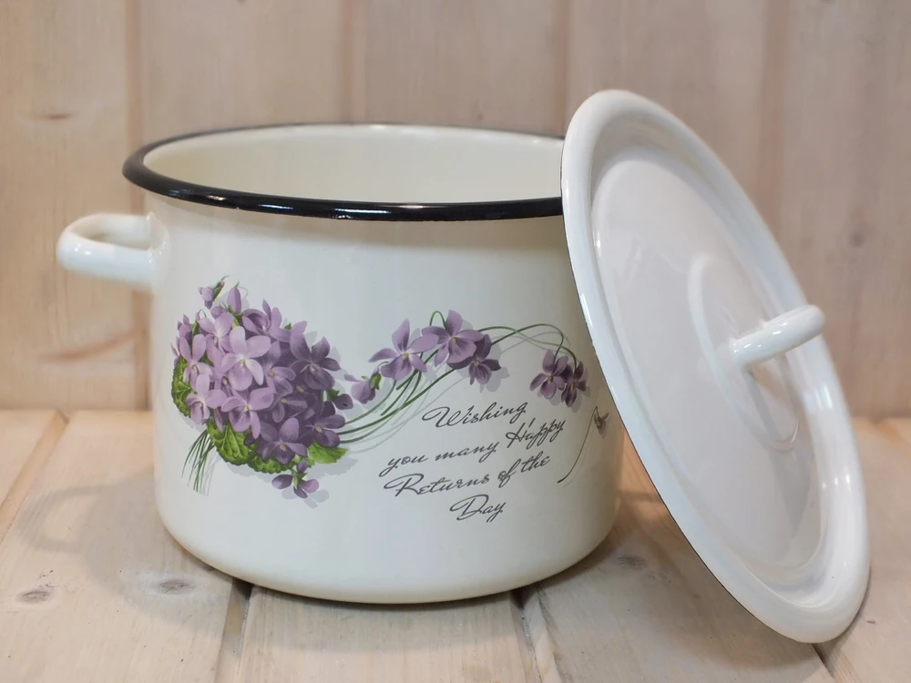 Net Pol Emaliuotas puodas su dangčiu 20 cm 4,5 l