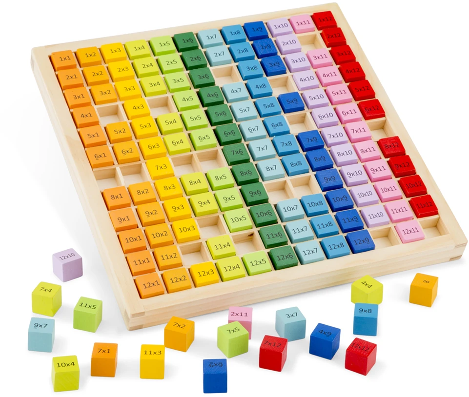 New Classic Toys Edukacinė medinė dėlionė Daugybos lentelė