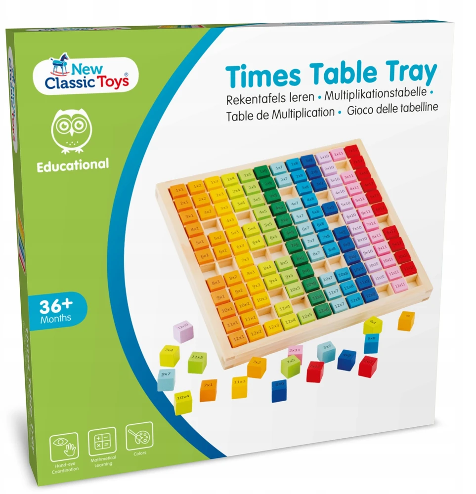 New Classic Toys Edukacinė medinė dėlionė Daugybos lentelė