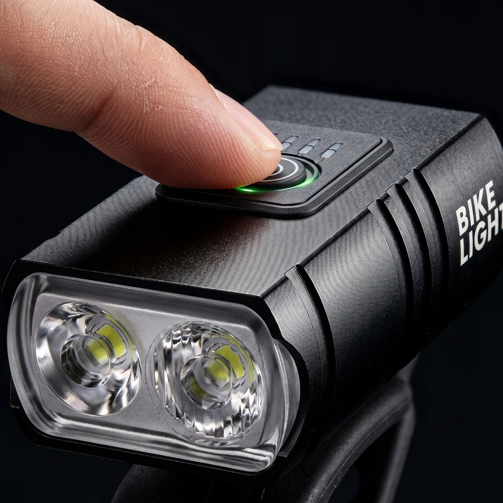 NEW Dviračio žibintas priekinis galinis LED USB atsparus vandeniui įkraunamas 2x galingas