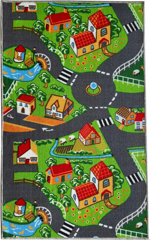 NEW DYWAN DZIECIĘCY ULICA MIASTO Z ULICAMI DROGAMI 150x200