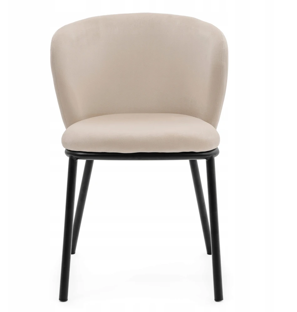 New Home AKSOMINĖ MINKŠTA KĖDĖ SVETAINEI VALGOMO GLAMOUR BEIGE BARI