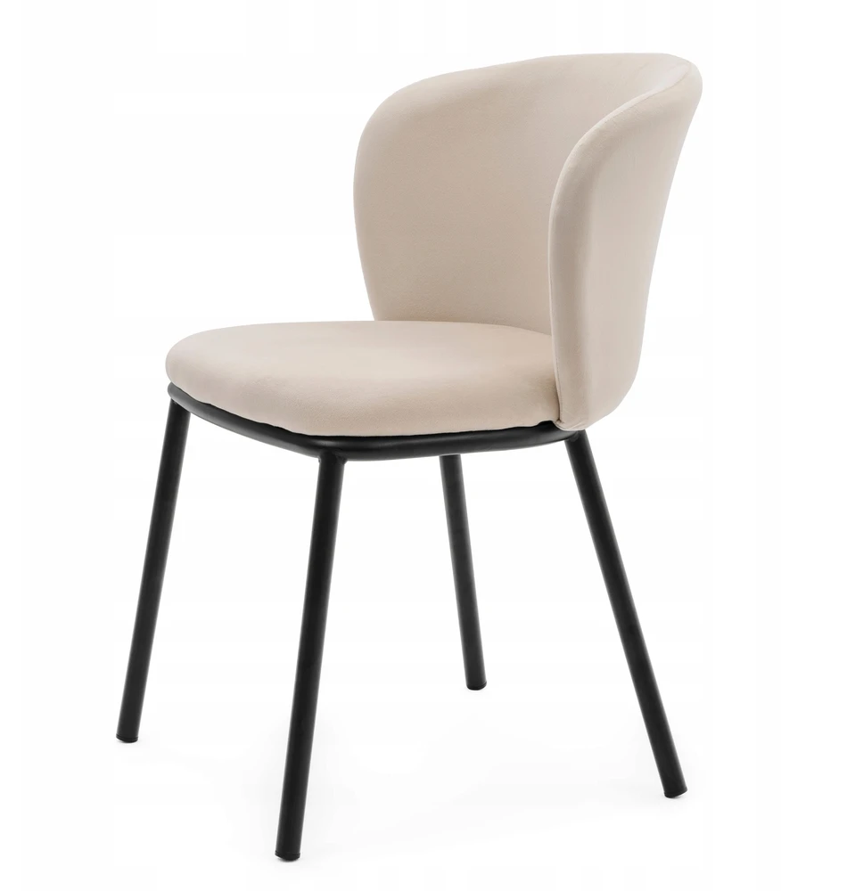 New Home AKSOMINĖ MINKŠTA KĖDĖ SVETAINEI VALGOMO GLAMOUR BEIGE BARI