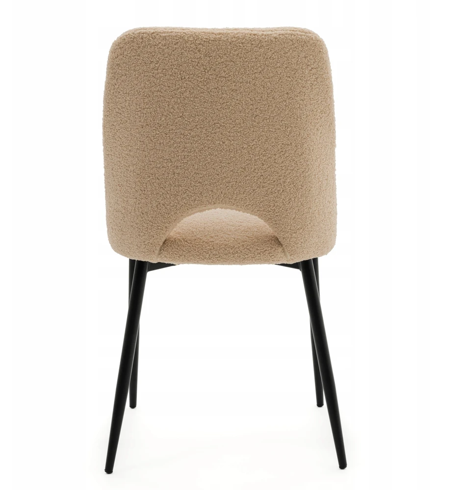 New Home BOUCLE MINŠTA KĖDĖ SVETAINEI VALGOMO KAMBARYS GLAMOUR BEIGE ORO