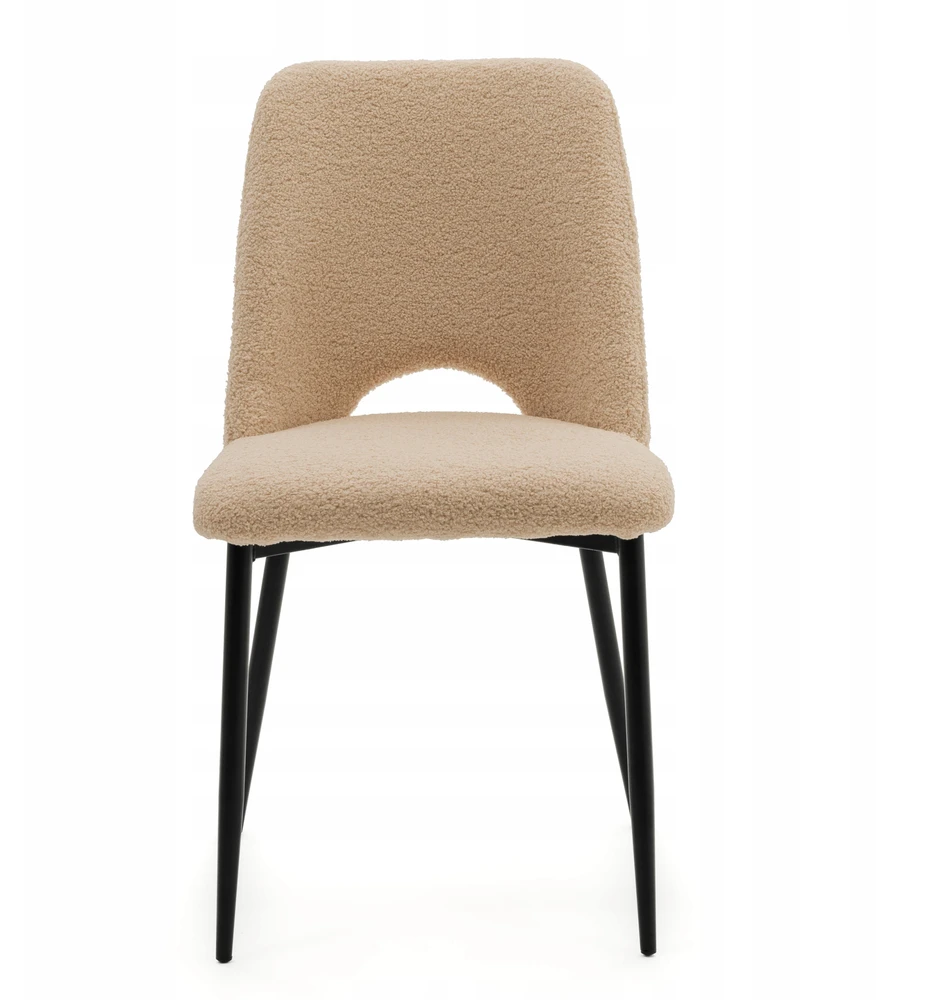 New Home BOUCLE MINŠTA KĖDĖ SVETAINEI VALGOMO KAMBARYS GLAMOUR BEIGE ORO