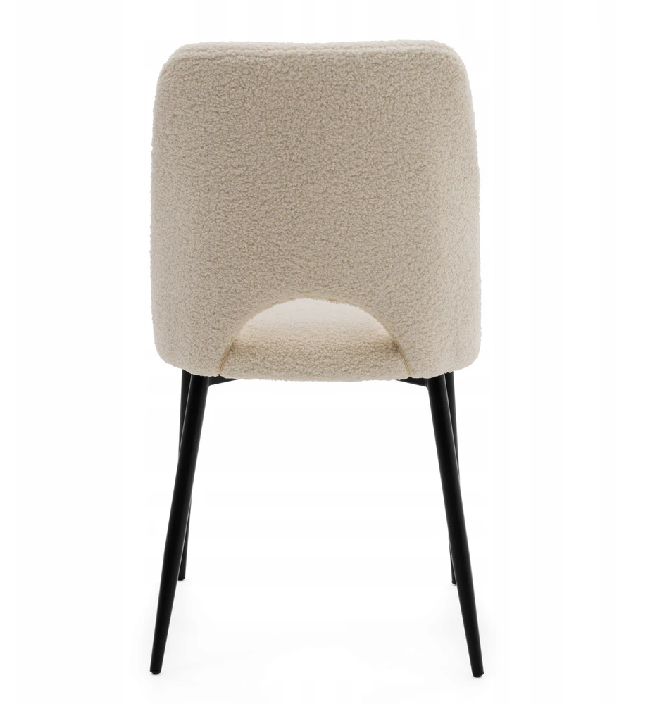 New Home BOUCLE MINŠTA KĖDĖ SVETAINEI VALGOMO KAMBARIO GLAMOUR ECRU LIGHT BEIGE ORO