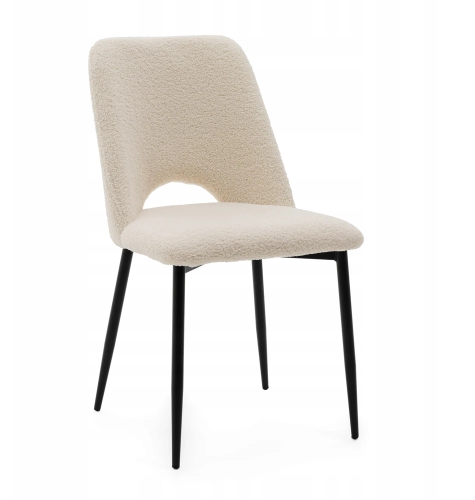 New Home BOUCLE MINŠTA KĖDĖ SVETAINEI VALGOMO KAMBARIO GLAMOUR ECRU LIGHT BEIGE ORO