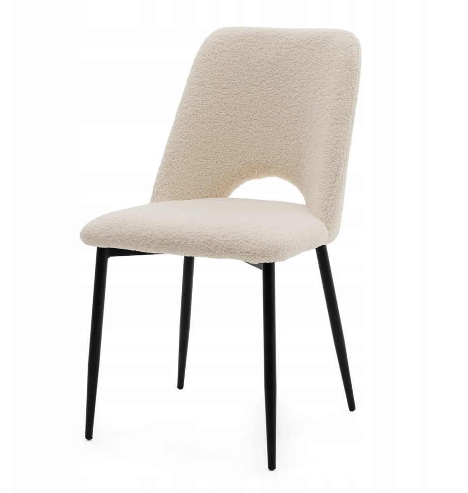 New Home BOUCLE MINŠTA KĖDĖ SVETAINEI VALGOMO KAMBARIO GLAMOUR ECRU LIGHT BEIGE ORO