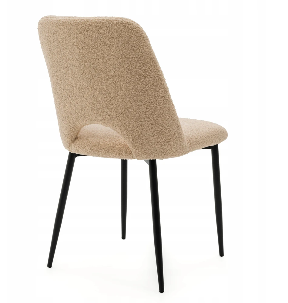 New Home BOUCLE MINŠTA KĖDĖ SVETAINEI VALGOMO KAMBARYS GLAMOUR BEIGE ORO
