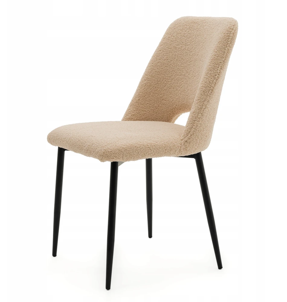 New Home BOUCLE MINŠTA KĖDĖ SVETAINEI VALGOMO KAMBARYS GLAMOUR BEIGE ORO