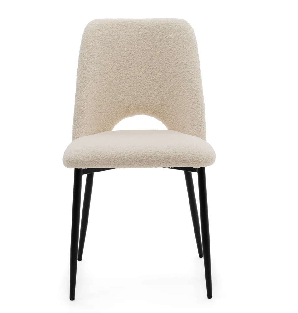 New Home BOUCLE MINŠTA KĖDĖ SVETAINEI VALGOMO KAMBARIO GLAMOUR ECRU LIGHT BEIGE ORO