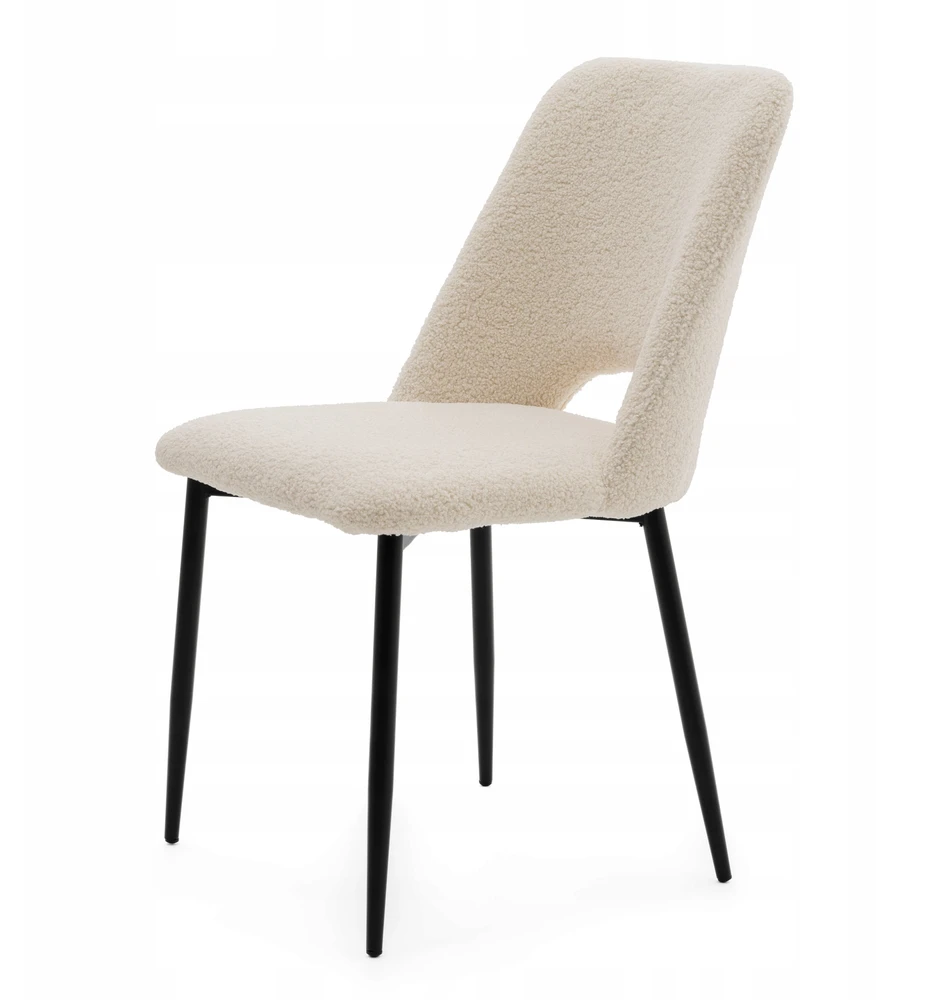 New Home BOUCLE MINŠTA KĖDĖ SVETAINEI VALGOMO KAMBARIO GLAMOUR ECRU LIGHT BEIGE ORO