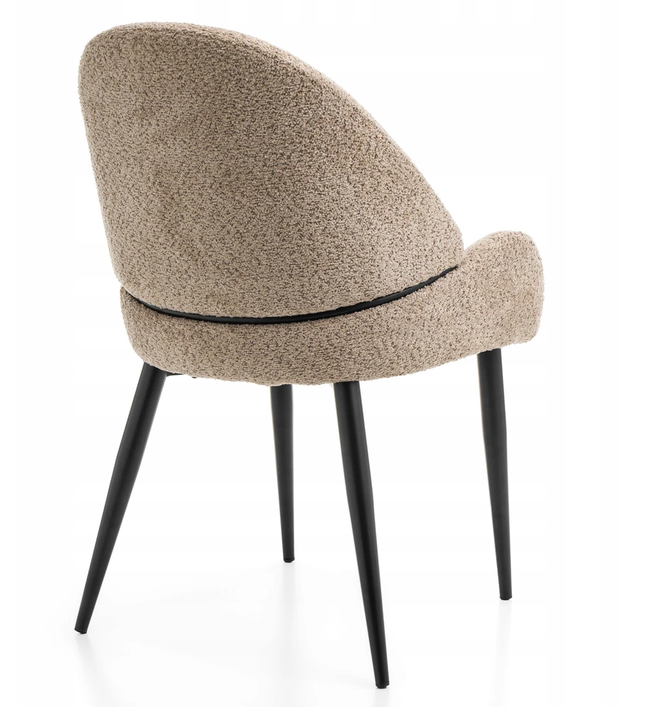 New Home BOUCLE MINŠTA ŠENILĖ KĖDĖ DARK BEIGE GLAMOUR DIENAS BERGAMO