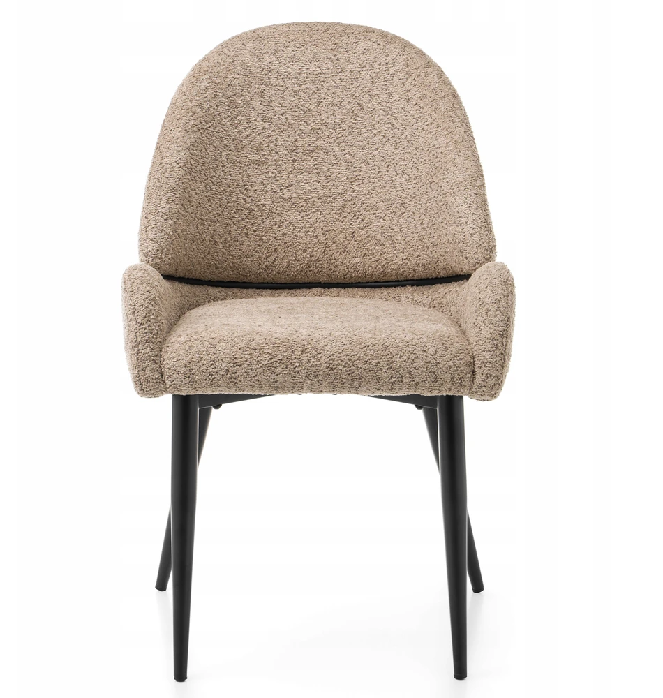 New Home BOUCLE MINŠTA ŠENILĖ KĖDĖ DARK BEIGE GLAMOUR DIENAS BERGAMO