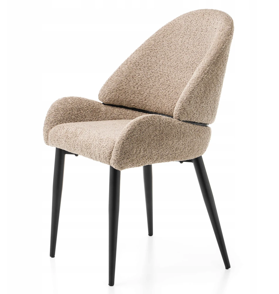New Home BOUCLE MINŠTA ŠENILĖ KĖDĖ DARK BEIGE GLAMOUR DIENAS BERGAMO