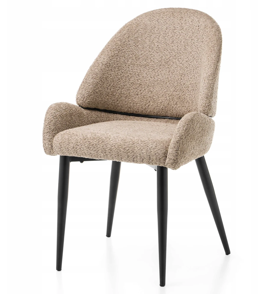 New Home BOUCLE MINŠTA ŠENILĖ KĖDĖ DARK BEIGE GLAMOUR DIENAS BERGAMO