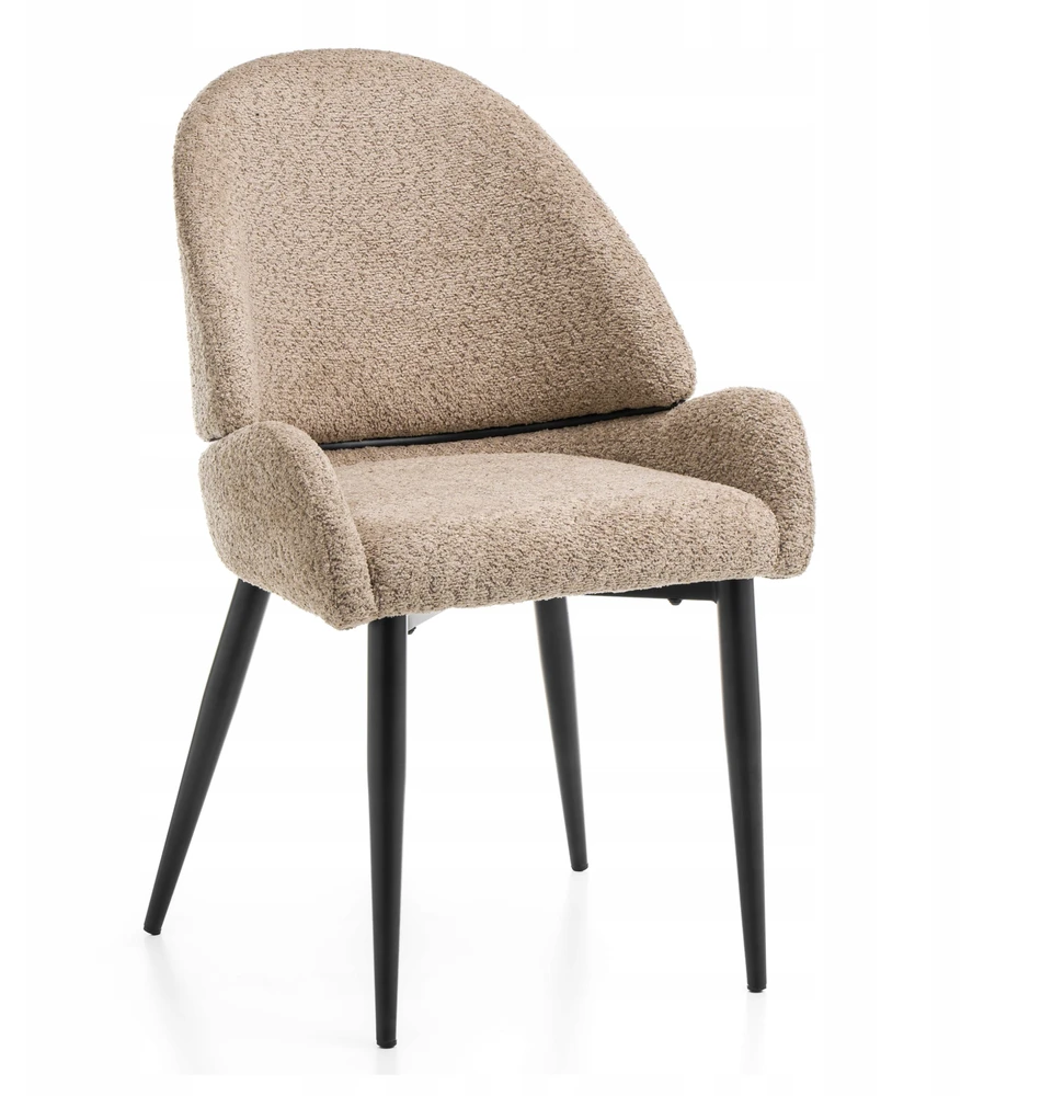 New Home BOUCLE MINŠTA ŠENILĖ KĖDĖ DARK BEIGE GLAMOUR DIENAS BERGAMO