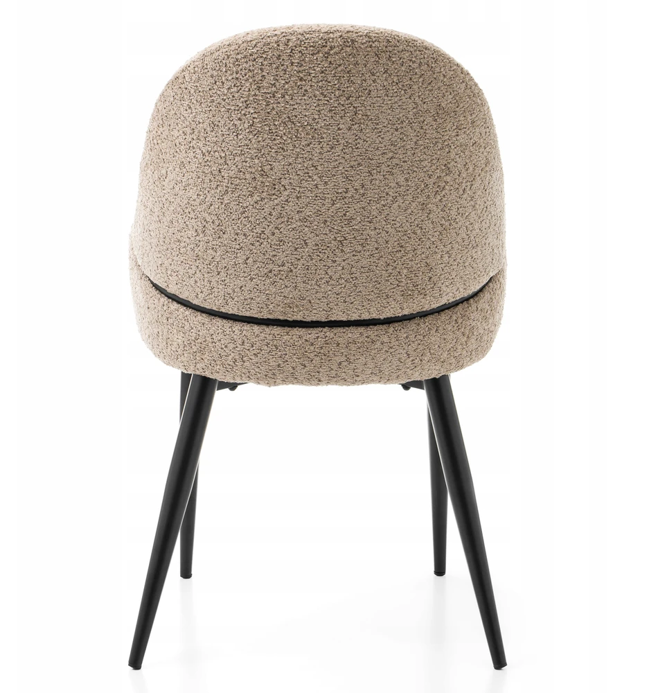 New Home BOUCLE MINŠTA ŠENILĖ KĖDĖ DARK BEIGE GLAMOUR DIENAS BERGAMO