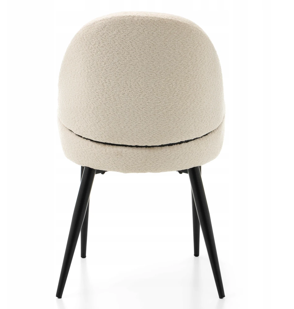 New Home BOUCLE MINŠTA ŠENILĖ KĖDĖ ŠVIESI BEIGE GLAMOUR VIENAS BERGAMO
