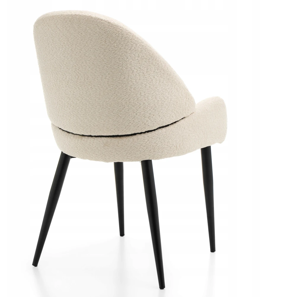 New Home BOUCLE MINŠTA ŠENILĖ KĖDĖ ŠVIESI BEIGE GLAMOUR VIENAS BERGAMO