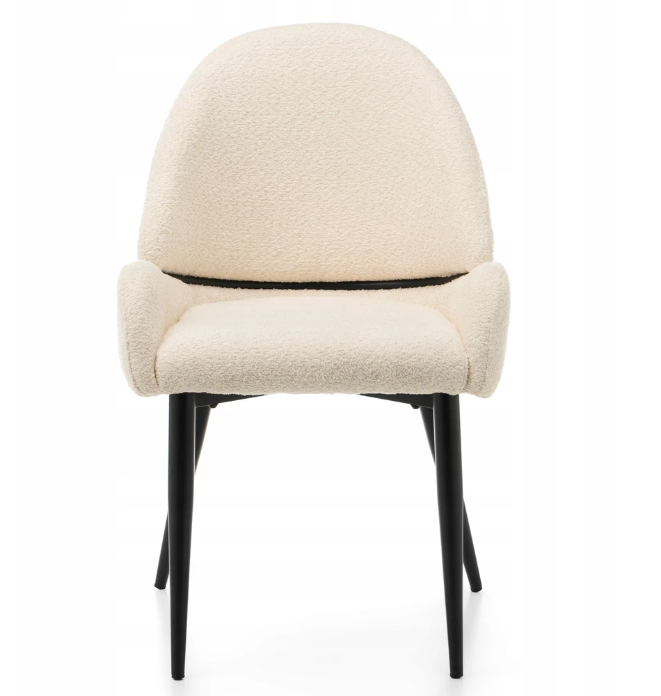 New Home BOUCLE MINŠTA ŠENILĖ KĖDĖ ŠVIESI BEIGE GLAMOUR VIENAS BERGAMO
