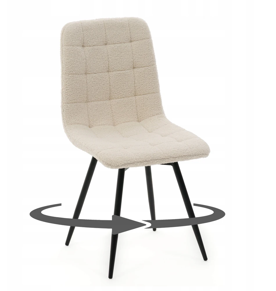 New Home BOUCLE TEDDY ARCO apmušalai SUKAMOJI KĖDĖ SVETAINEI, ŠVIESI BEIGE