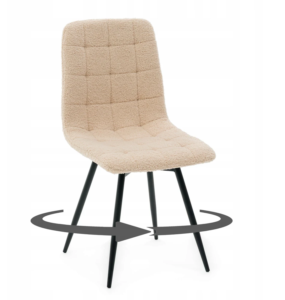 New Home BOUCLE TEDDY ARCO apmušalai SUKAMOJI KĖDĖ SVETAINEI, TAMSIAI BEIGE