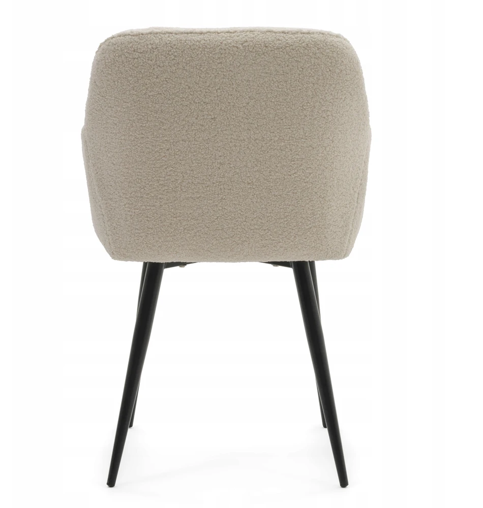 New Home BOUCLE TEDDY dygsniuota minkšta kėdė ECRU LAGO DINING SVETAINEI