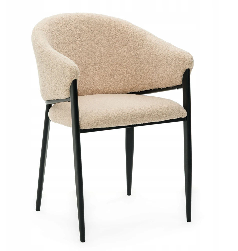 New Home BOUCLE TEDDY MINKŠTA KĖDĖ SVETAINEI, VALGOMAI, MODERNAUS GLAMURAS