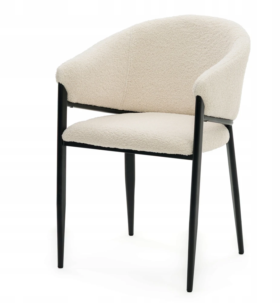 New Home BOUCLE TEDDY MINKŠTA KĖDĖ SVETAINEI, VALGOMAI, MODERNAUS GLAMURAS