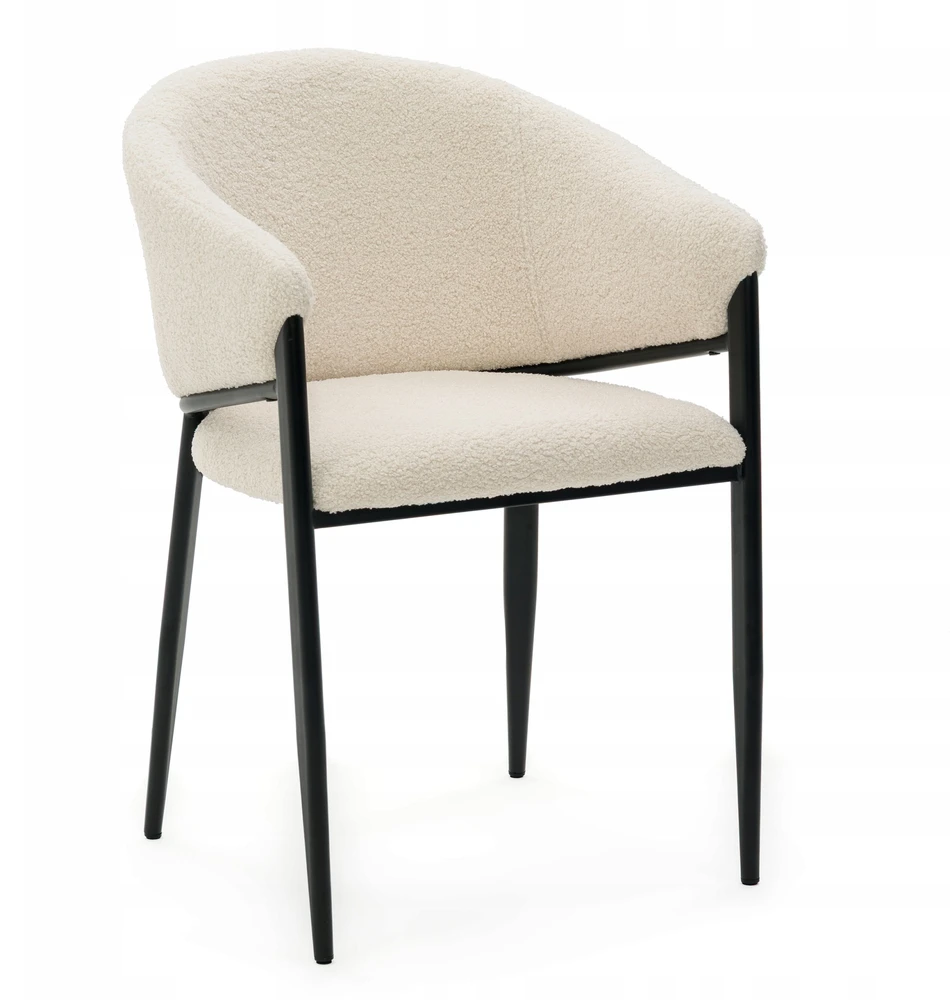 New Home BOUCLE TEDDY MINKŠTA KĖDĖ SVETAINEI, VALGOMAI, MODERNAUS GLAMURAS