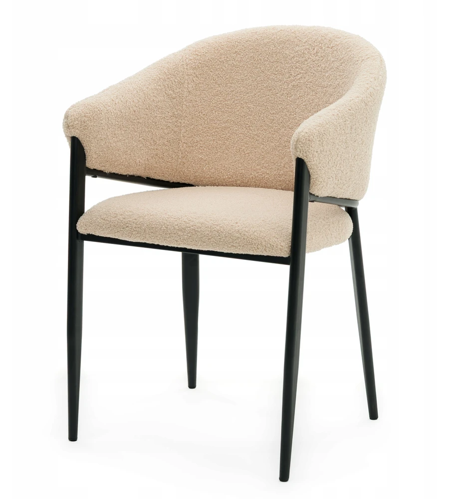 New Home BOUCLE TEDDY MINKŠTA KĖDĖ SVETAINEI, VALGOMAI, MODERNAUS GLAMURAS