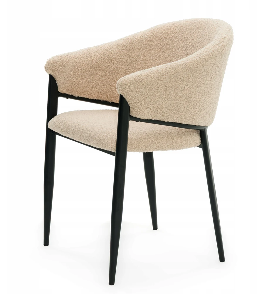 New Home BOUCLE TEDDY MINKŠTA KĖDĖ SVETAINEI, VALGOMAI, MODERNAUS GLAMURAS