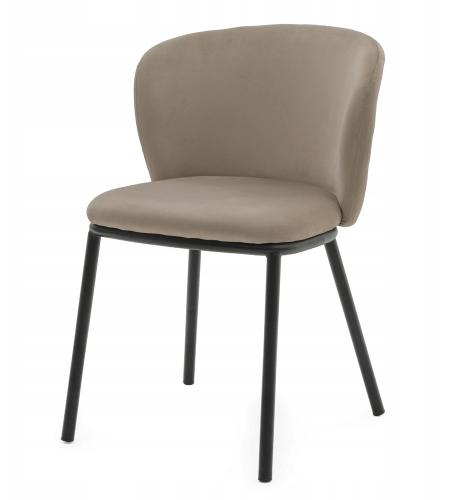 New Home GLAMOUR MINŠTA AKSOMINĖ KĖDĖ SVETAINEI VALGOMO KAMBARYS GLAMOUR DARK BEIGE BARI
