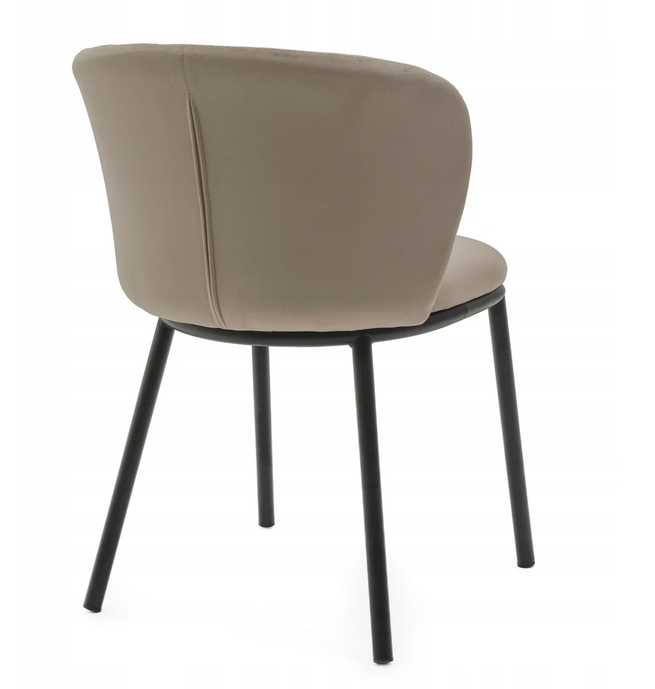 New Home GLAMOUR MINŠTA AKSOMINĖ KĖDĖ SVETAINEI VALGOMO KAMBARYS GLAMOUR DARK BEIGE BARI